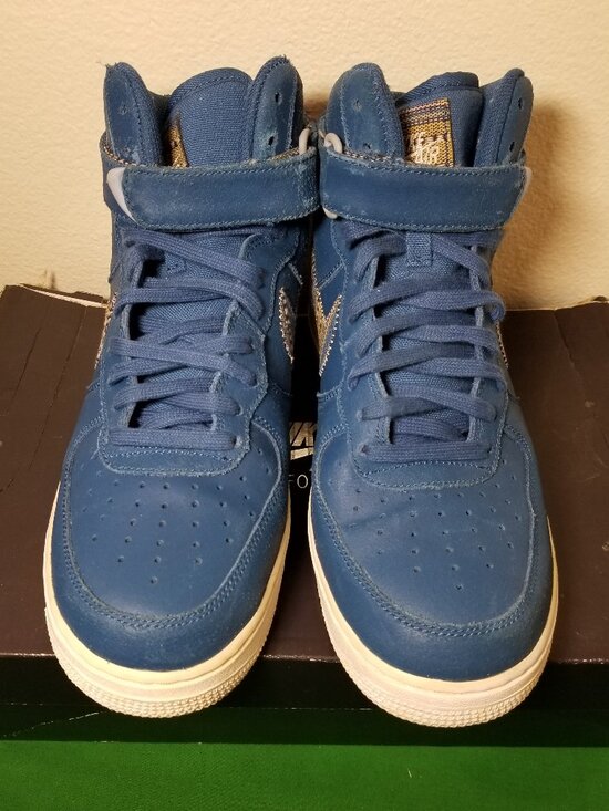 AIR FORCE 1 HIGH \'07 LV8 Industrial Blue Men Size 9.5 High Tops Streetwear Retro main image 8
